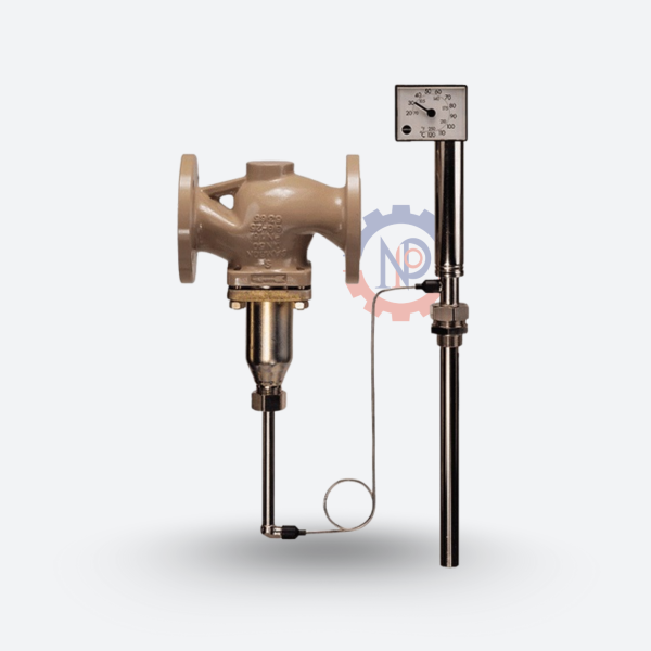 رگولاتور دما سامسون Type 4 با ترموستات 2231 | نسخه DIN | شیر ترموستاتیک خودکار صنعتی ساخت آلمان