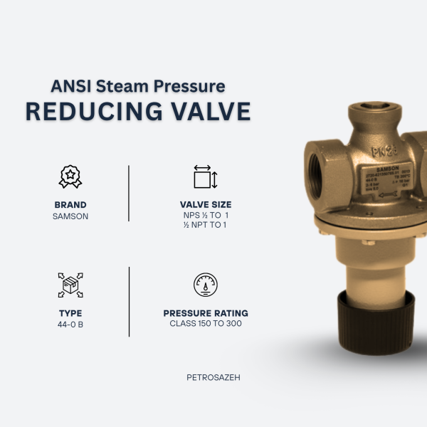 شیرفشارشکن بخار سامسون مدل 44 0 b steam pressure reducing valve ANSI 600x600