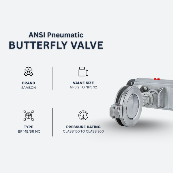 Samson pfeiffer br 14b br 14c butterfly valve ANSI 600x600